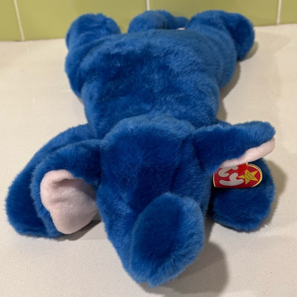 Ty Beanie Buddies Peanut the Royal Blue Elephant - Picture 2 of 9